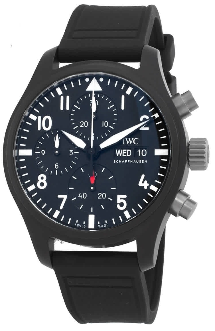 IWC Herrklocka IW389401 Pilots Svart/Gummi Ø41.9 mm - IWC