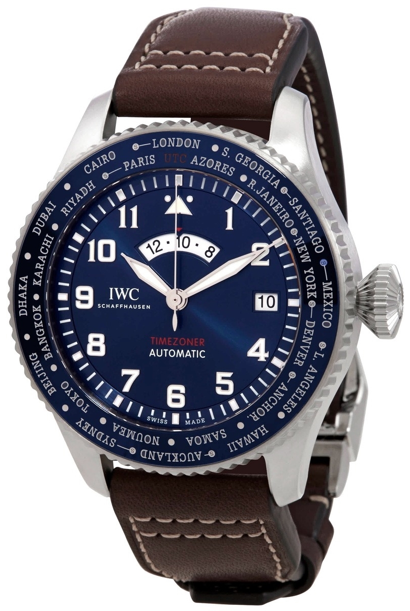 IWC Herrklocka IW395503 Pilots Blå/Läder Ø46 mm - IWC