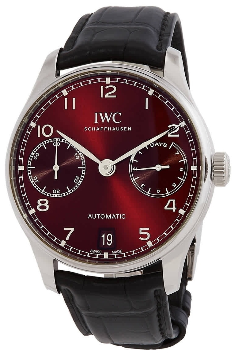 IWC Herrklocka IW500714 Portugieser Röd/Läder Ø42.3 mm - IWC
