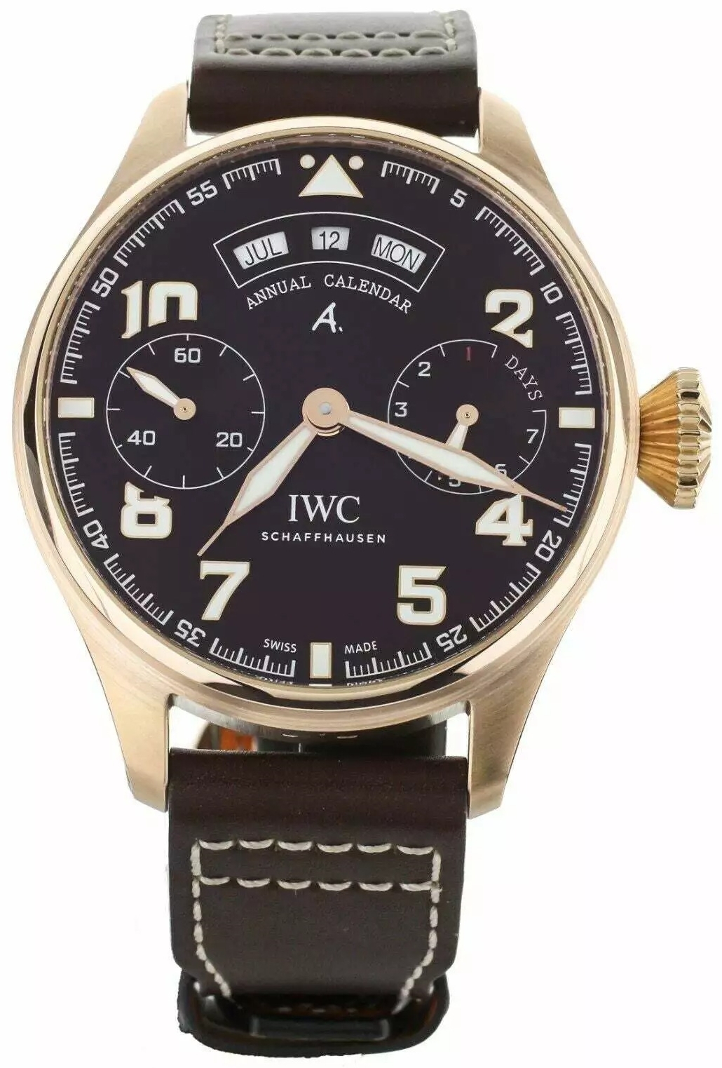 IWC Herrklocka IW502706 Pilots Spitfire Brun/Läder Ø46.2 mm - IWC