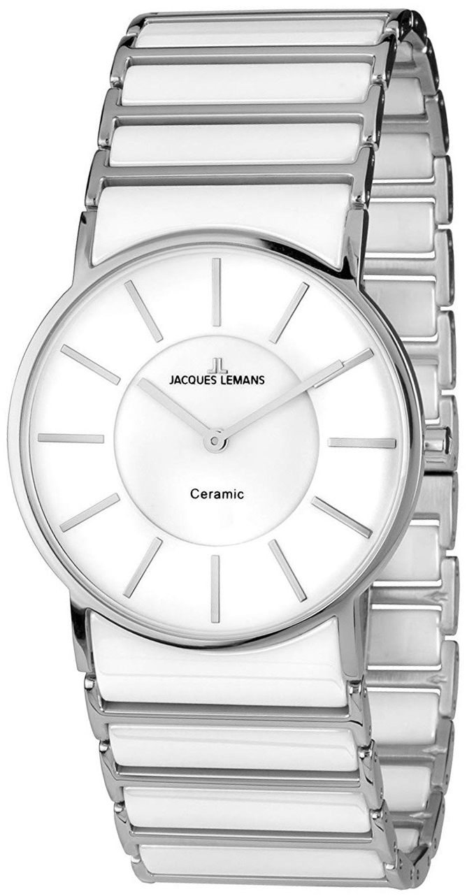 Jacques Lemans Damklocka 1-1649E York Vit/Stål Ø27 mm - Jacques Lemans