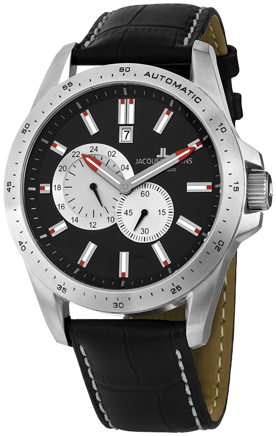 Jacques Lemans Herrklocka 1-1775A Liverpool Svart/Läder Ø48 mm - Jacques Lemans