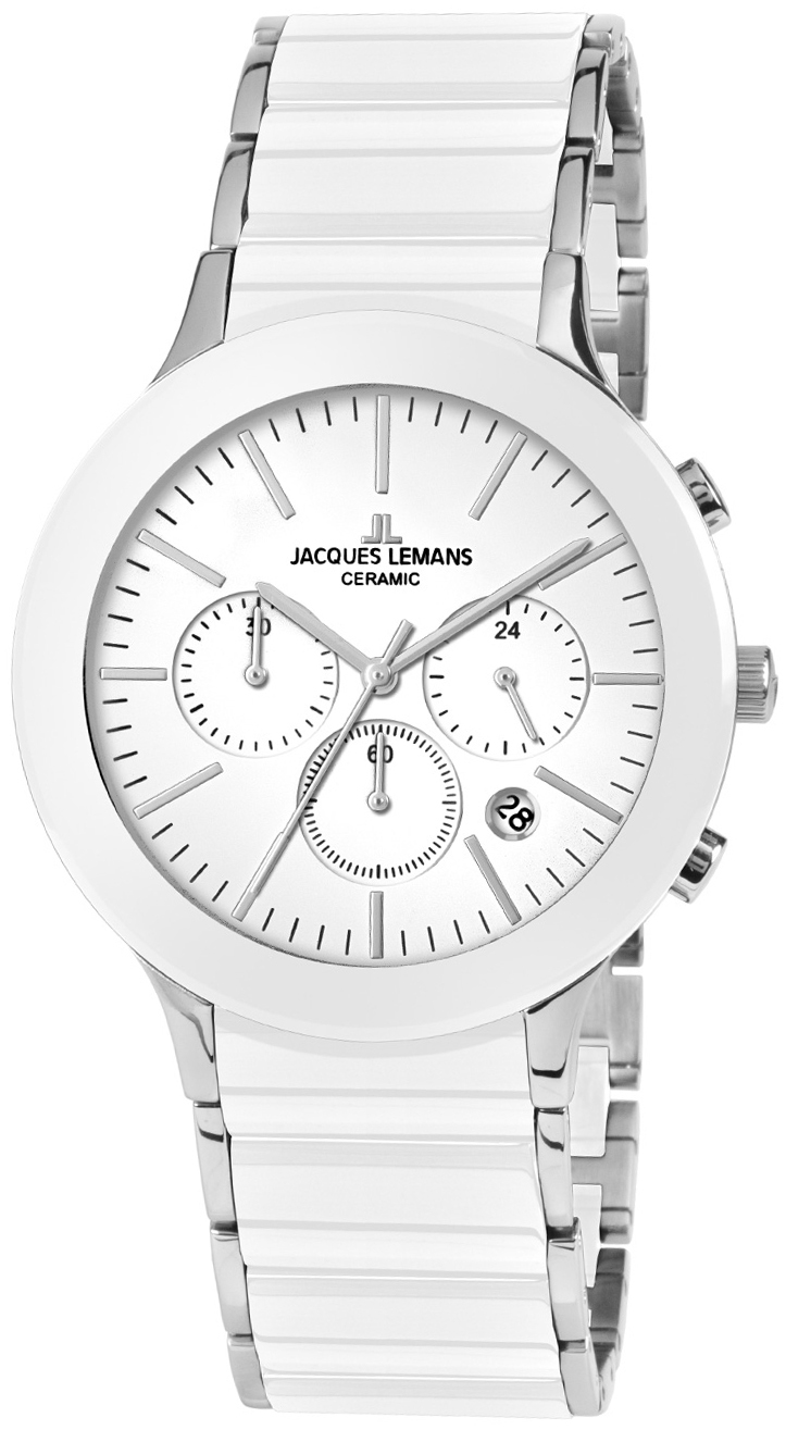 Jacques Lemans Herrklocka 1-1854B Dublin Vit/Stål Ø42 mm - Jacques Lemans