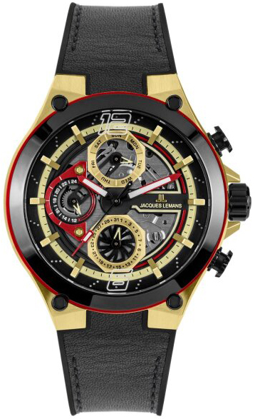 Jacques Lemans Herrklocka 1-2150C Manchester Gr&aring;/Gummi &Oslash;44 mm