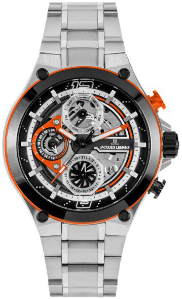 Jacques Lemans Herrklocka 1-2150E Manchester Svart/Stål Ø44 mm - Jacques Lemans