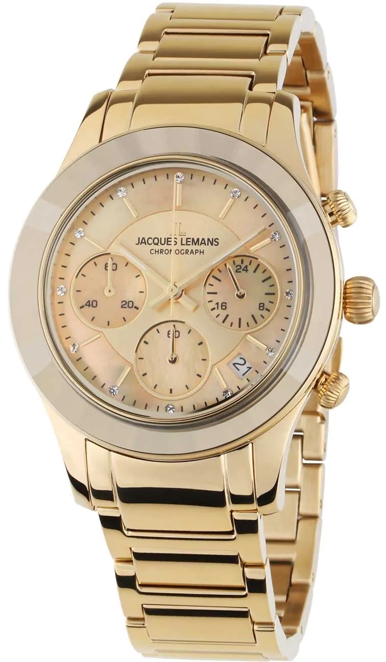 Jacques Lemans Damklocka 1-2151H Venice Guldtonad/Guldtonat stål - Jacques Lemans