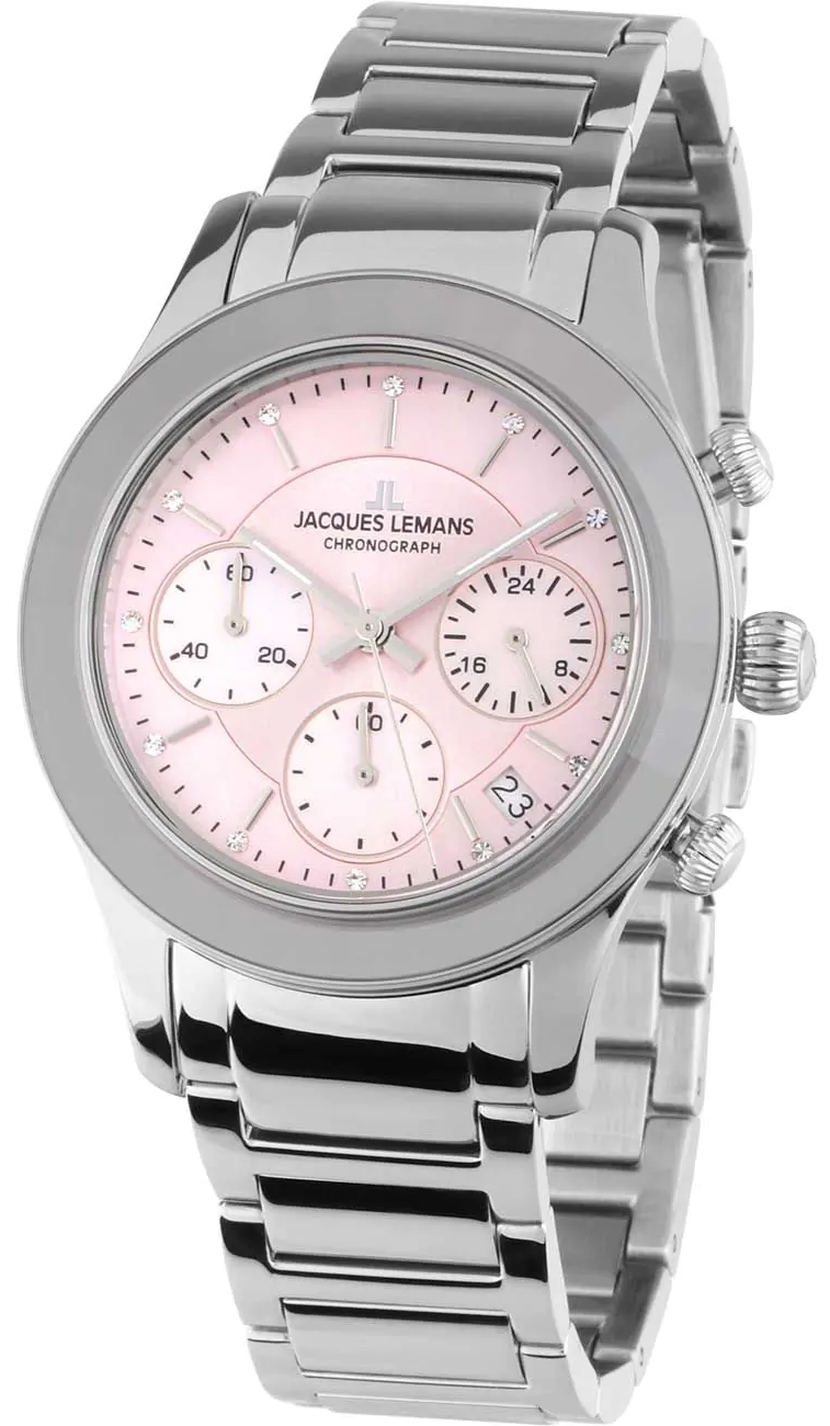 Jacques Lemans Damklocka 1-2151L Venice Rosa/Stål Ø38 mm