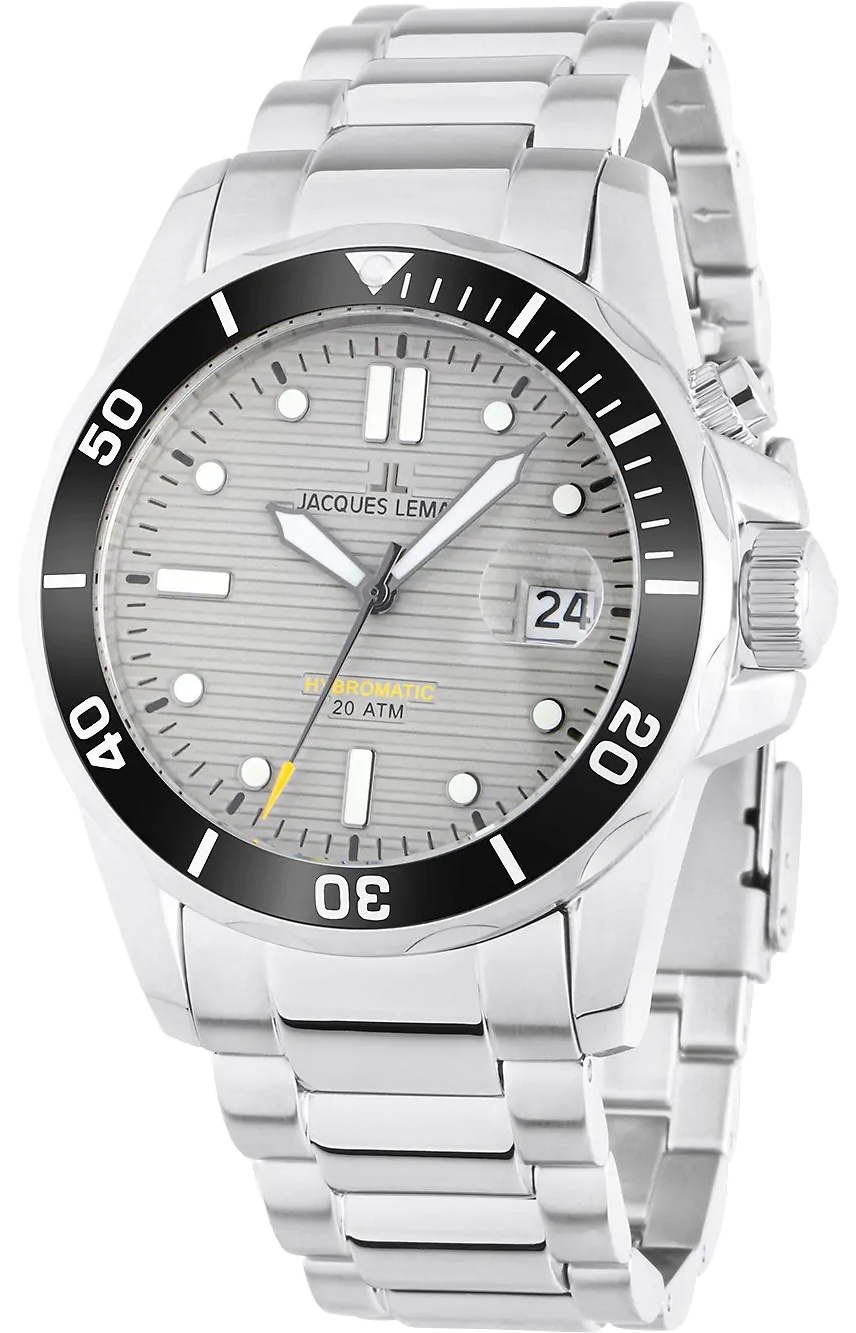Jacques Lemans Herrklocka 1-2170H Hybromatic Grå/Stål Ø41 mm