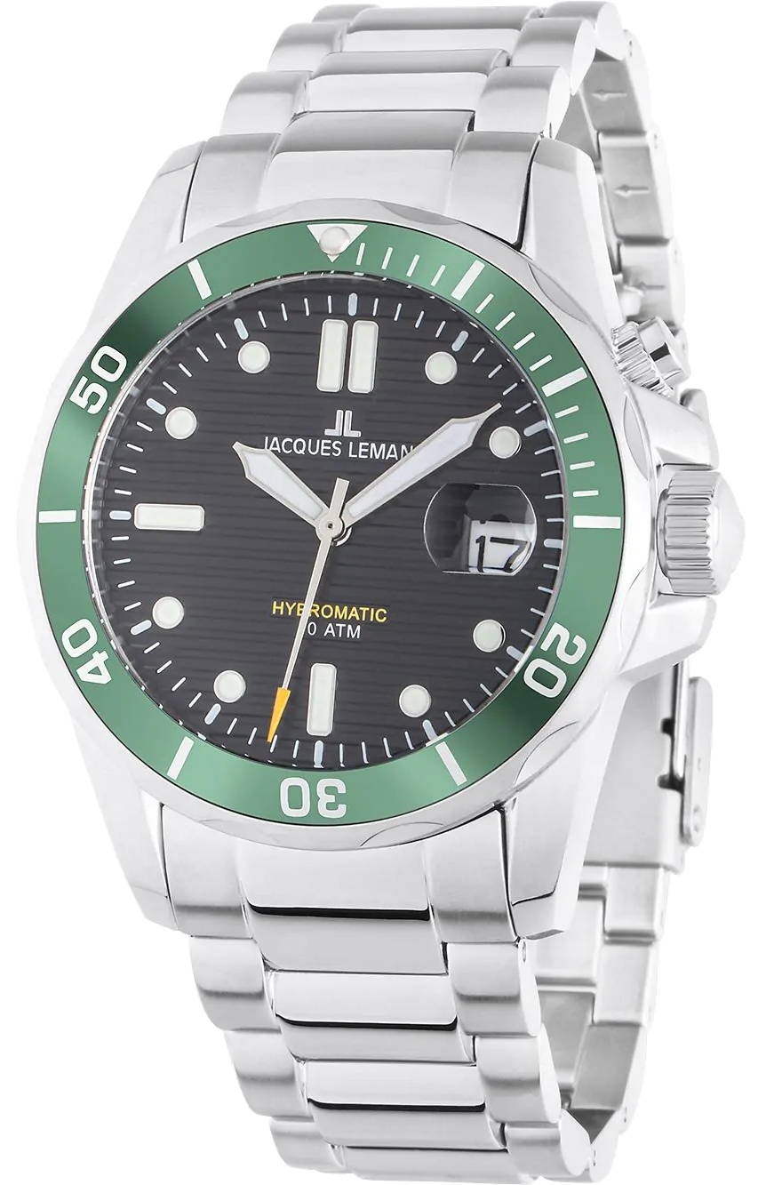Jacques Lemans Herrklocka 1-2170K Hybromatic Svart/Stål Ø41 mm - Jacques Lemans