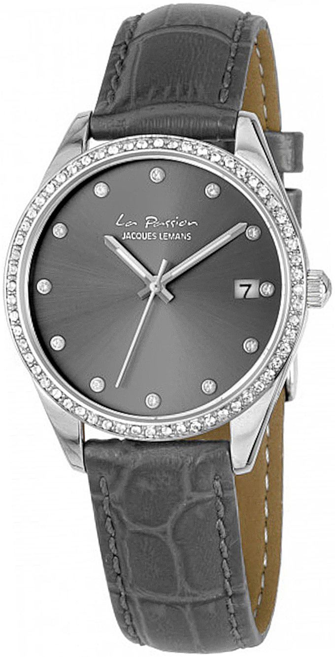 Jacques Lemans Damklocka LP-133A La Passion Grå/Läder Ø35 mm - Jacques Lemans