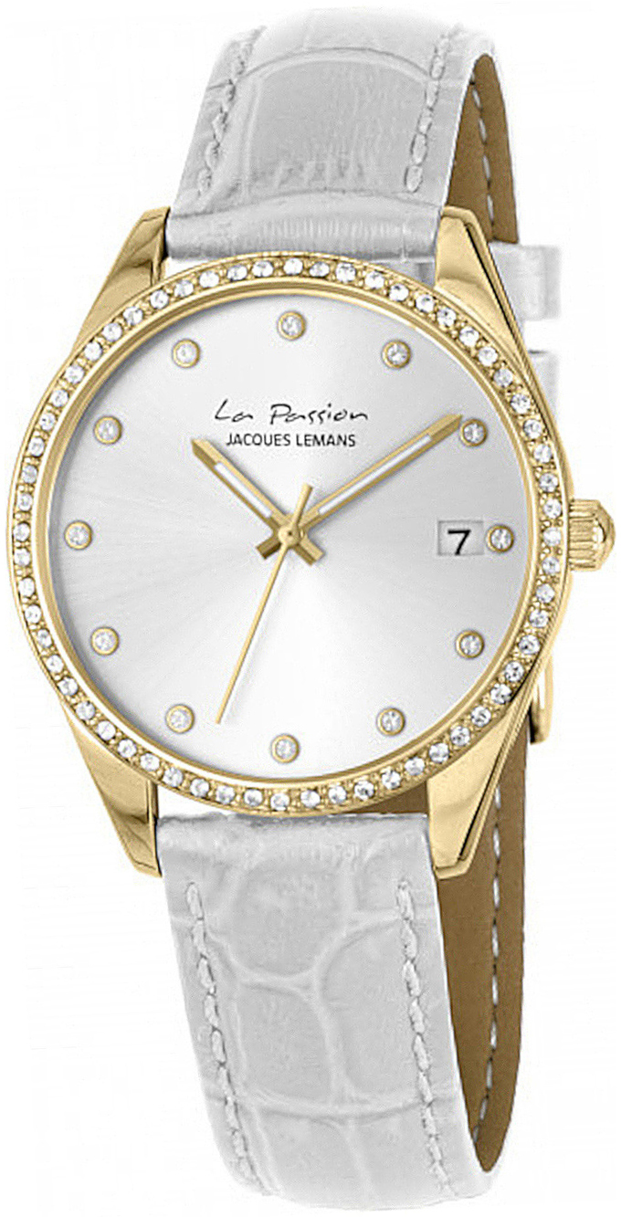 Jacques Lemans Damklocka LP-133D La Passion Silverfärgad/Läder Ø35 - Jacques Lemans