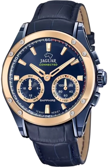 Jaguar Herrklocka J960/1 Connected Blå/Läder Ø45 mm - Jaguar