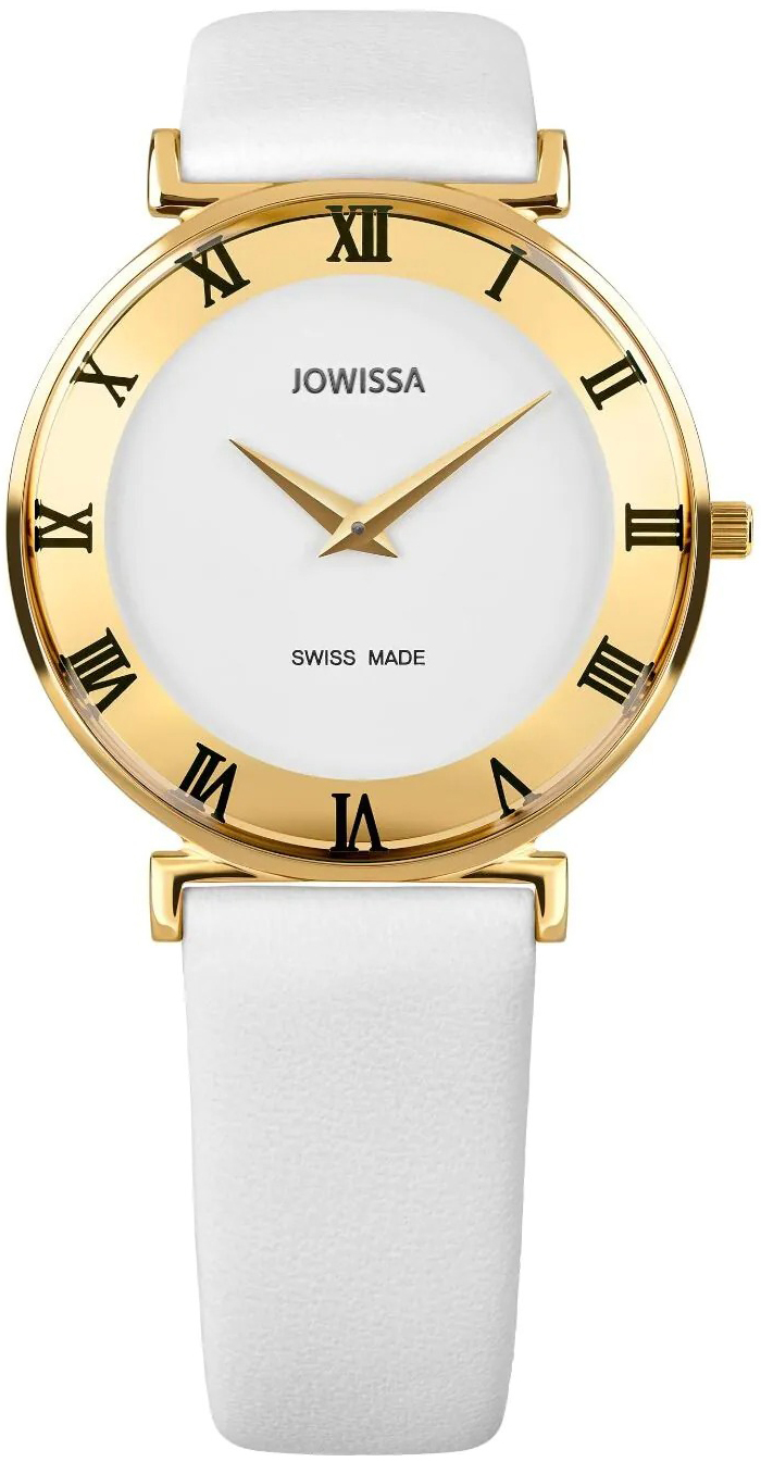 Jowissa Damklocka J2.145.L Roma Vit/Läder Ø36 mm