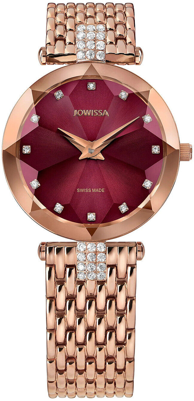 Jowissa Damklocka J5.772.M Facet Röd/Roséguldstonat stål Ø30.5 mm - Jowissa