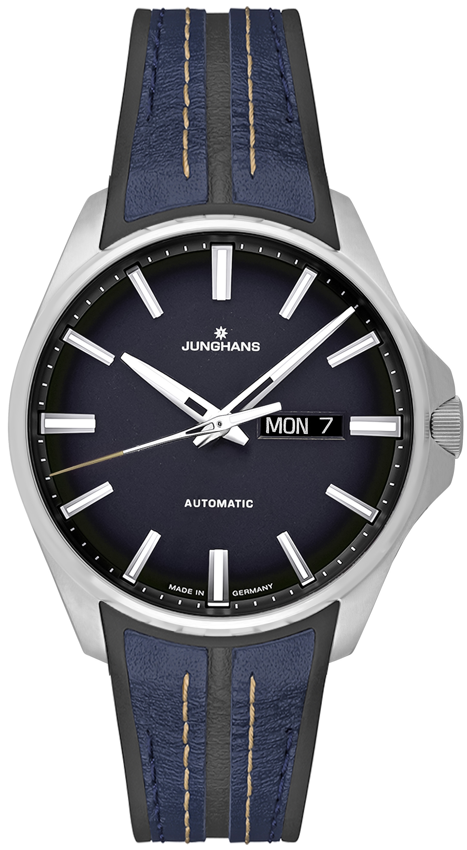 Junghans Herrklocka 27/4211.00 Meister S Automatic Blå/Läder Ø44.2 - Junghans