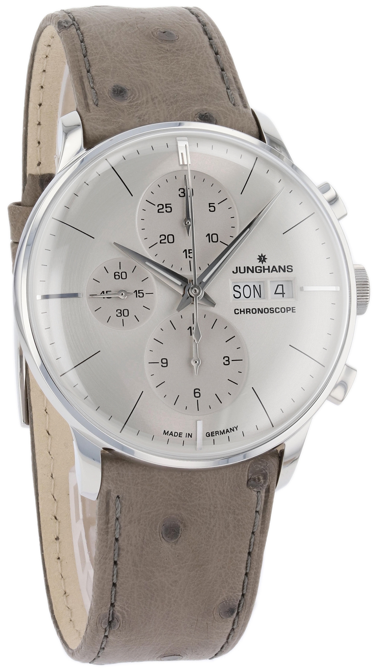 Junghans Herrklocka 27/4223.02 Meister Chronoscope Grå/Läder Ø40.7 - Junghans