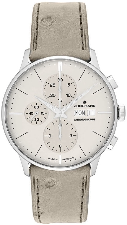 Junghans Herrklocka 27/4223.03 Meister Chronoscope Grå/Läder Ø40.7 - Junghans