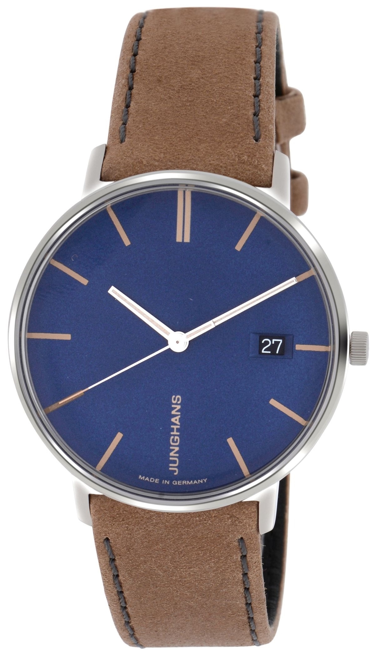 Junghans Damklocka 47/4255.00 Form Blå/Läder Ø34.1 mm - Junghans