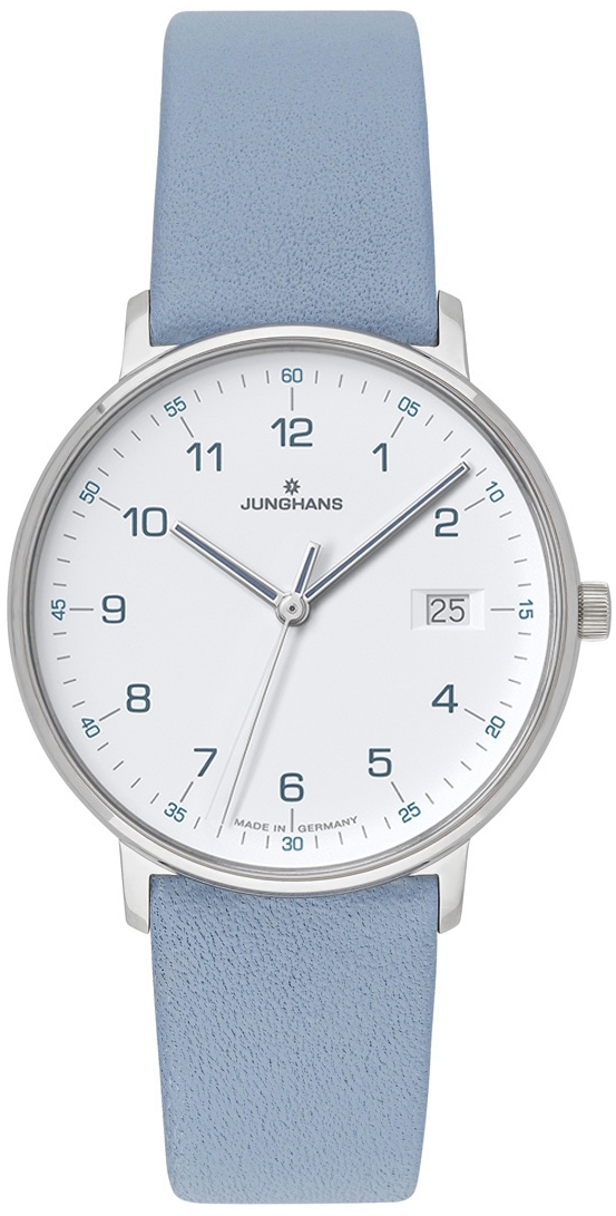 Junghans Damklocka 47/4456.00 FORM Ladies Vit/Läder Ø34.1 mm - Junghans
