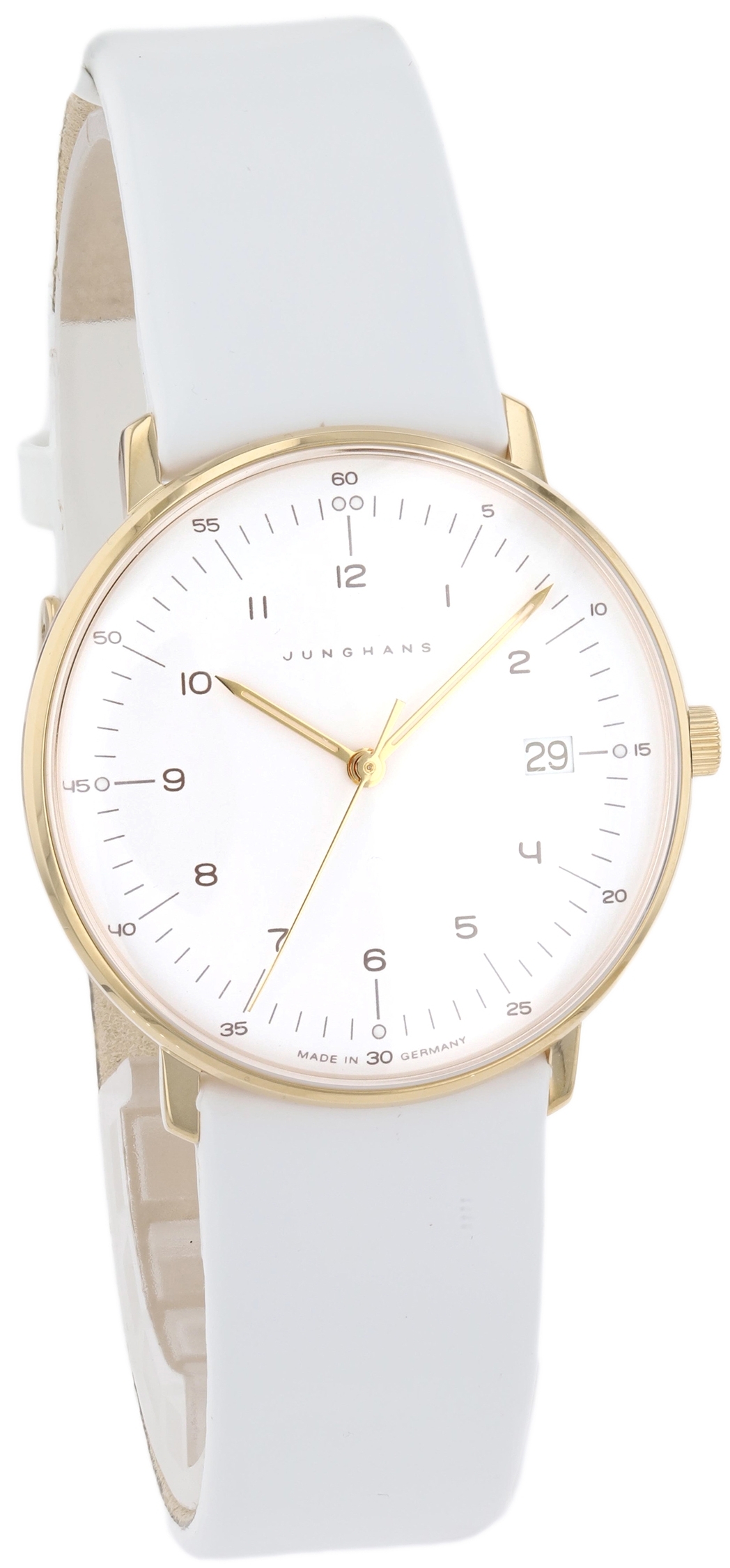 Junghans Damklocka 47/7451.02 Max Bill Ladies Vit/Läder Ø32.7 mm - Junghans