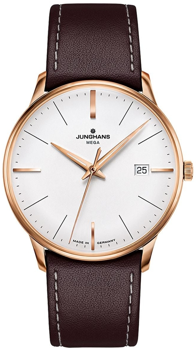 Junghans Herrklocka 58/7500.02 Meister MEGA Vit/Läder Ø38.4 mm - Junghans