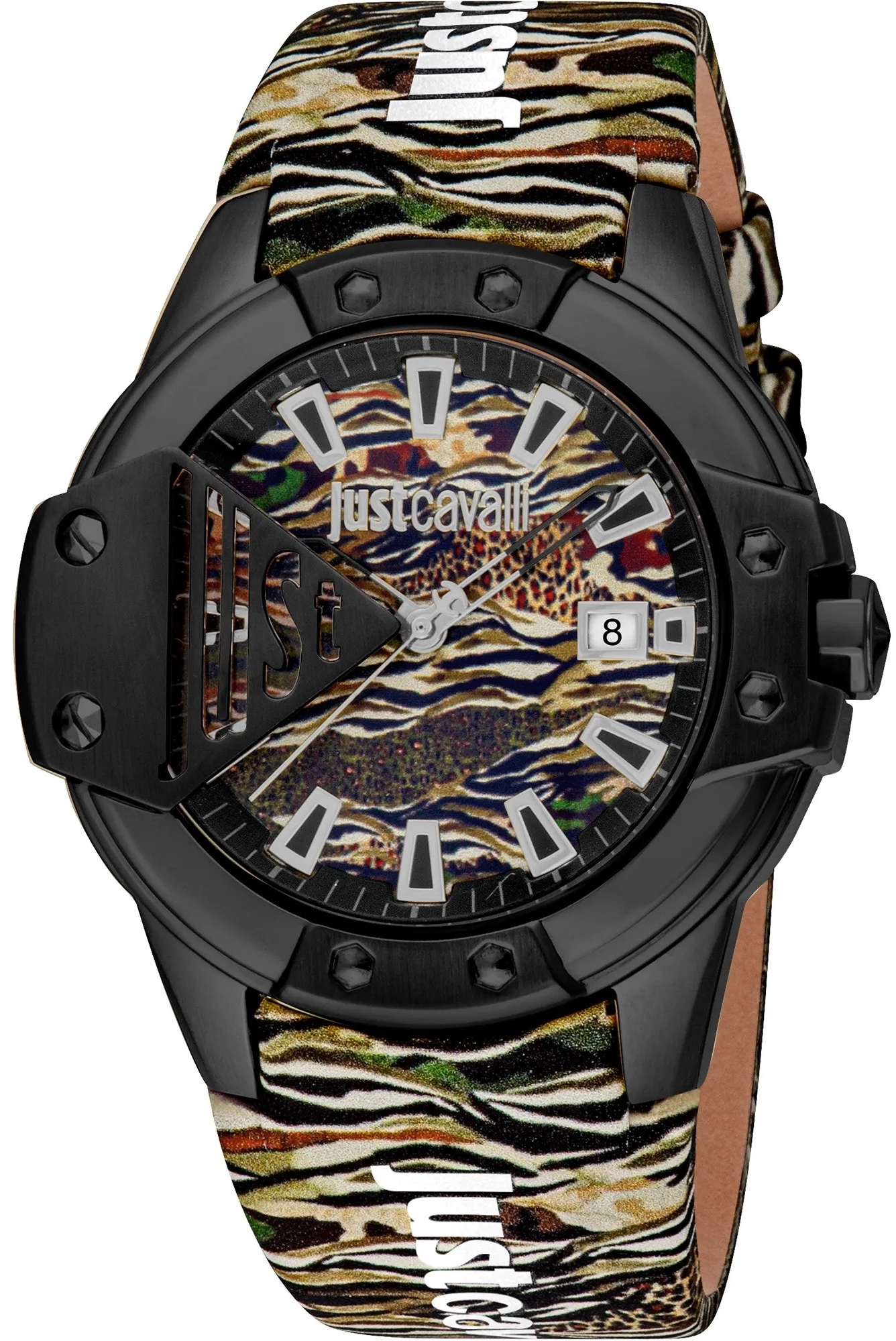 Just Cavalli Herrklocka JC1G260L0065 Young Scudo Flerfärgad/Läder - Just Cavalli