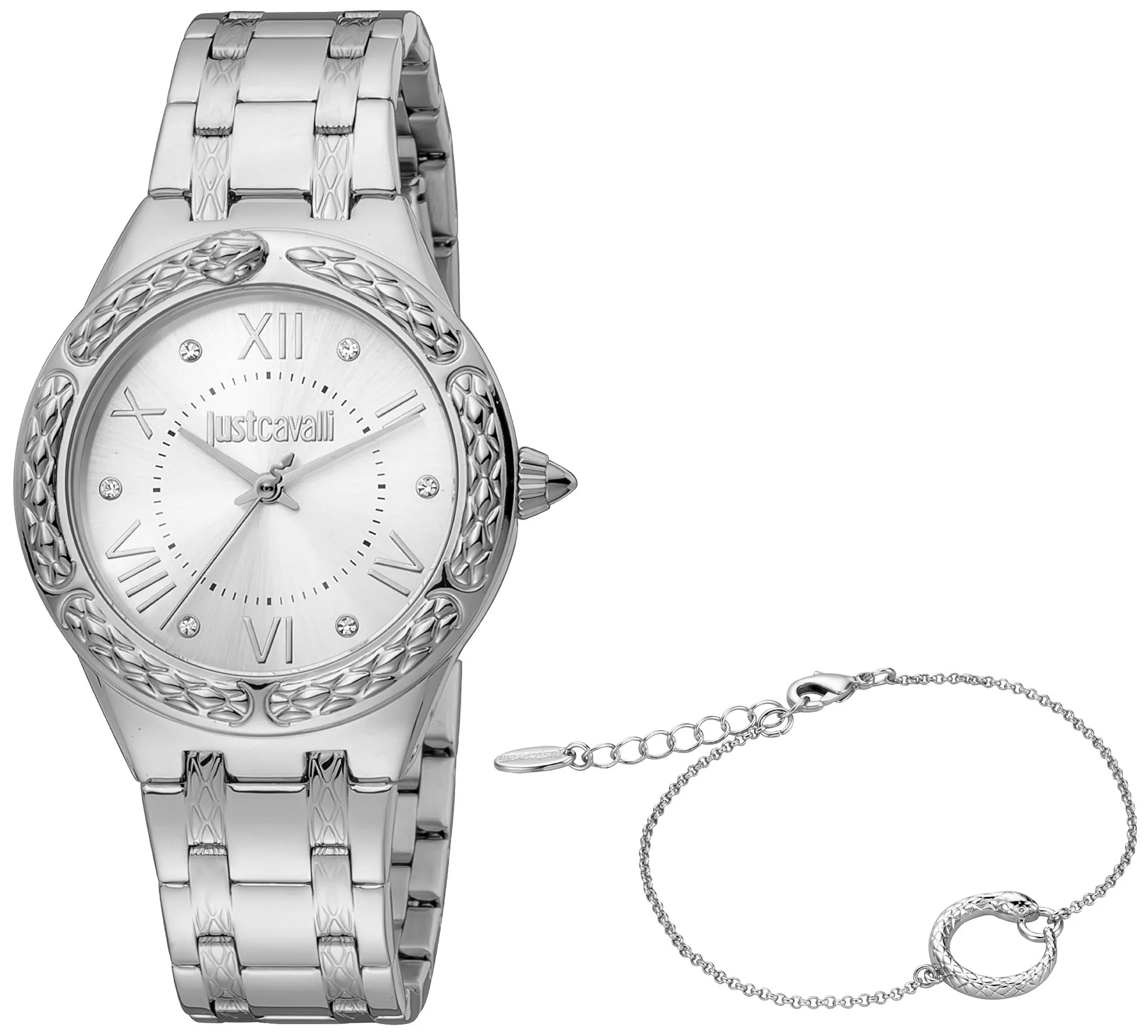 Just Cavalli Damklocka JC1L200M0045 Set Cucitura Silverfärgad/Stål - Just Cavalli