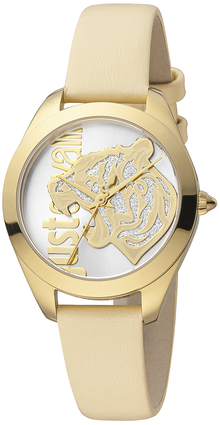 Just Cavalli Damklocka JC1L210L0015 Classic Silverfärgad/Läder Ø32 - Just Cavalli