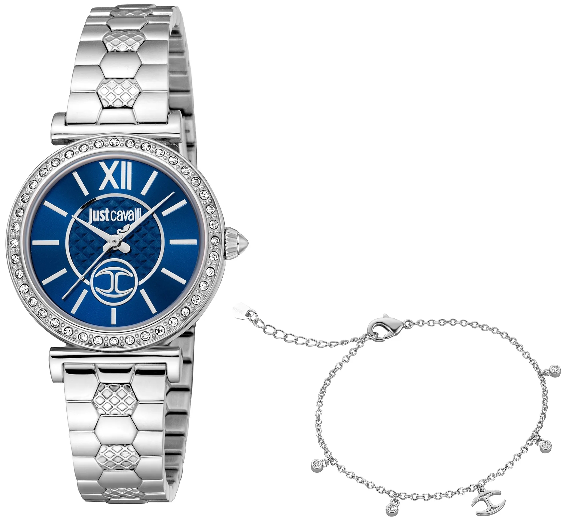 Just Cavalli Damklocka JC1L273M0045 Set Varenna Blå/Stål Ø30 mm - Just Cavalli
