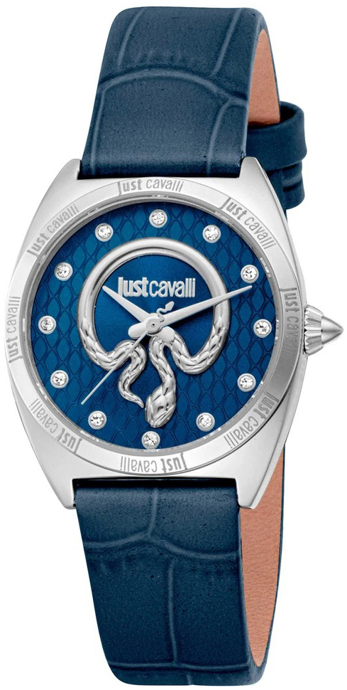 Just Cavalli Damklocka JC1L329L0015 Mini Raffinata Blå/Läder Ø30 mm - Just Cavalli