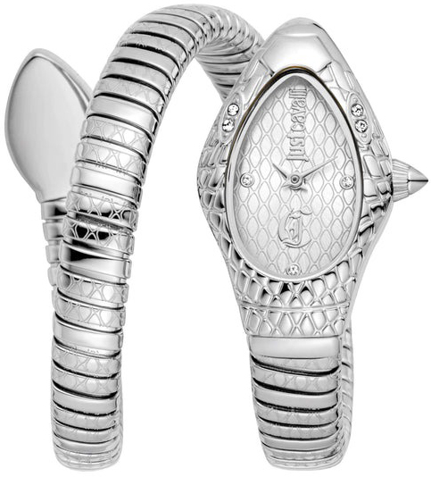 Just Cavalli Damklocka JC1L373M0015 Signature Silverfärgad/Stål - Just Cavalli