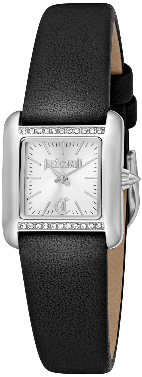 Just Cavalli Damklocka JC1L384L0015 Animalier Silverfärgad/Läder - Just Cavalli
