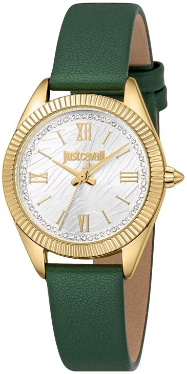 Just Cavalli Damklocka JC1L388L0025 Animalier Silverfärgad/Läder - Just Cavalli