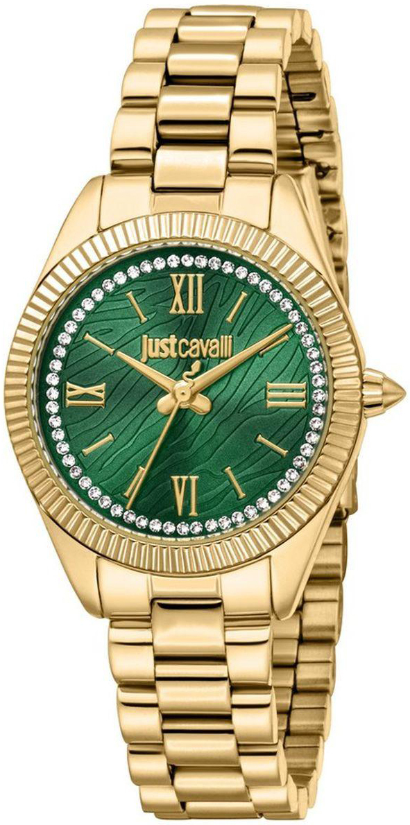 Just Cavalli Damklocka JC1L388M0075 Animalier Grön/Gulguldtonat - Just Cavalli