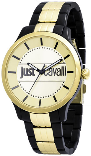 Just Cavalli Damklocka R7253127528 Huge Guld/Gulguldtonat stål Ø42