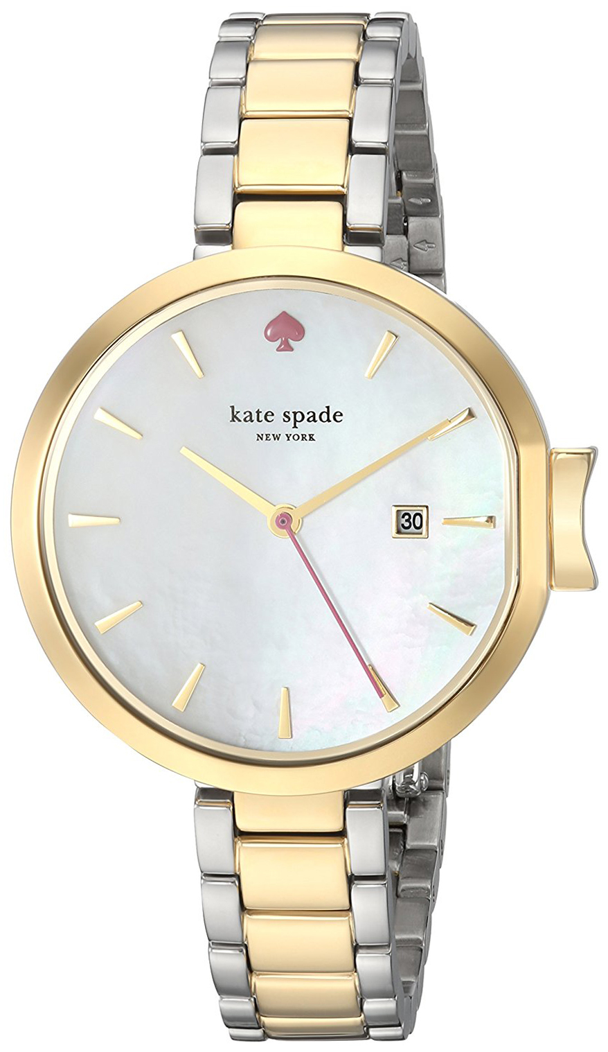 Kate Spade 99999 Damklocka KSW1338 Vit/Gulguldtonat stål Ø34 mm - Kate Spade