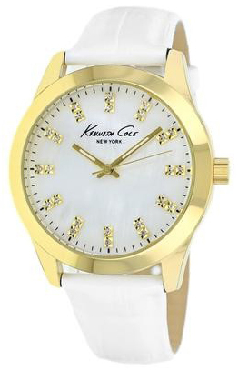 Kenneth Cole Damklocka KCW2024 Vit/Läder Ø40 mm - Kenneth Cole