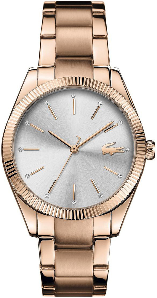 Lacoste Damklocka 2001160 Silverfärgad/Roséguldstonat stål Ø36 mm - Lacoste
