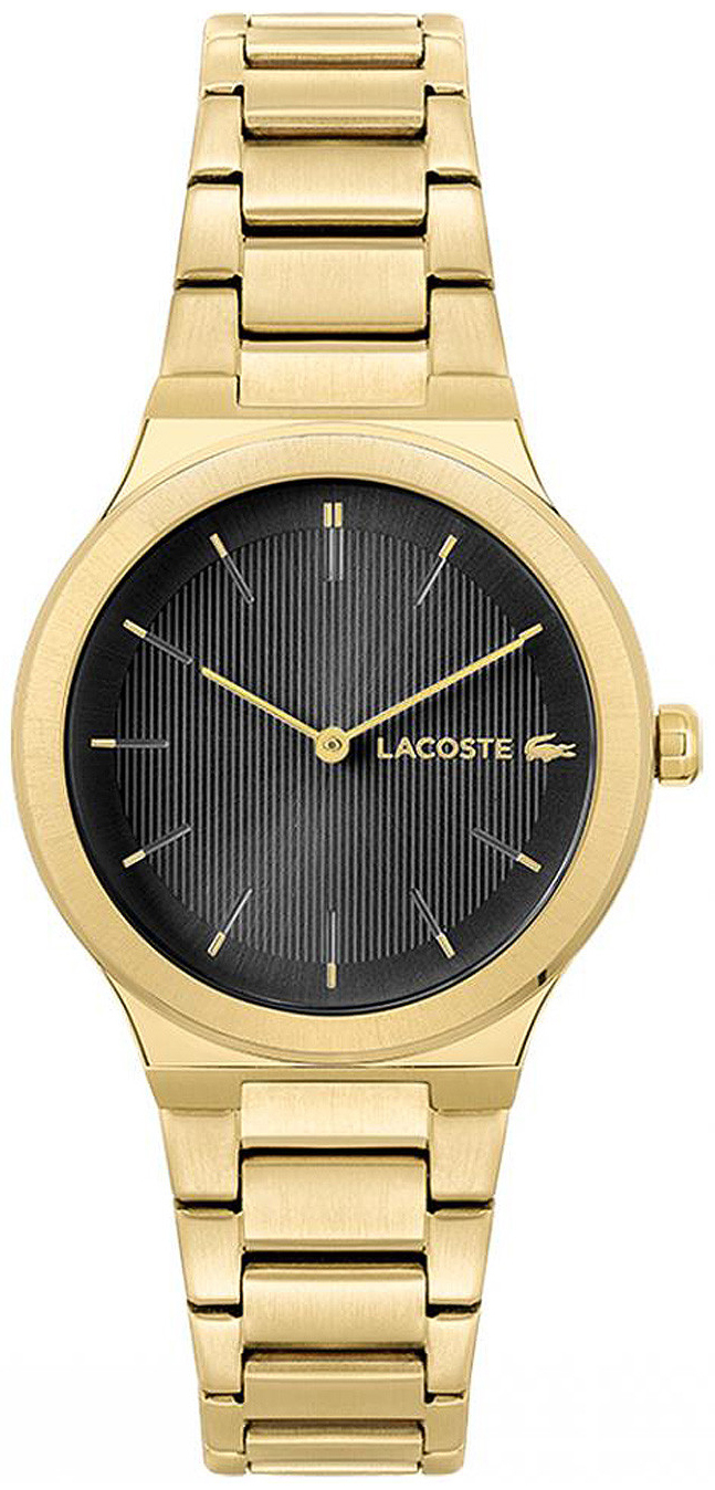 Lacoste Damklocka 2001182 Chelsea Svart/Gulguldtonat stål Ø34 mm - Lacoste