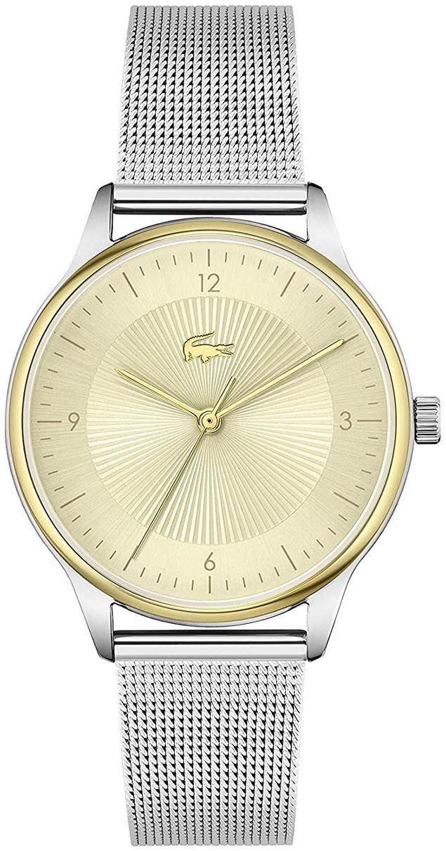 Lacoste Damklocka 2001186 Club Champagnefärgad/Stål Ø34 mm - Lacoste