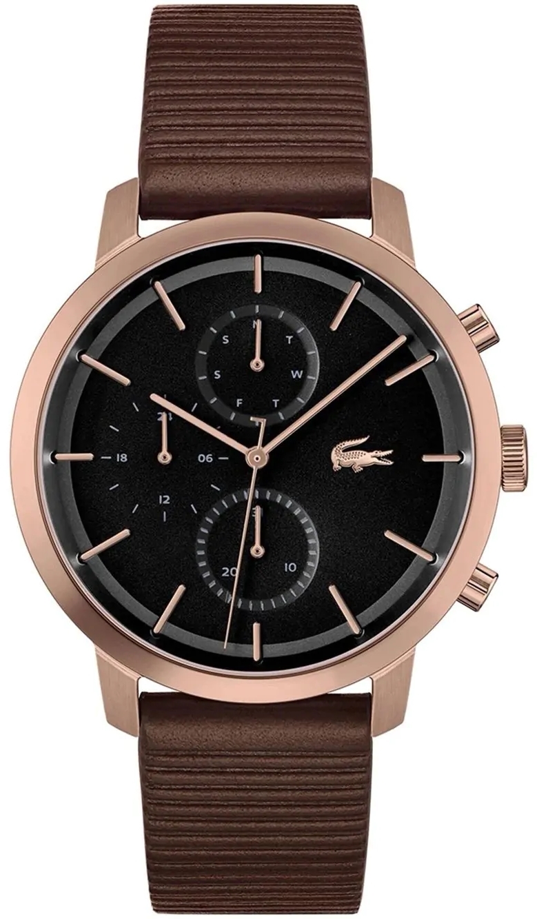 Lacoste Herrklocka 2011257 Replay Svart/Läder Ø44 mm - Lacoste