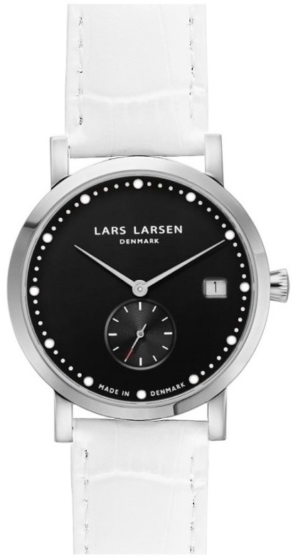 Lars Larsen Damklocka 137SBWL Sebastian Svart/Läder Ø36 mm - Lars Larsen