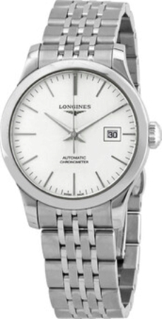 Longines Damklocka L2.321.4.72.6 Record Silverfärgad/Stål Ø30 mm - Longines