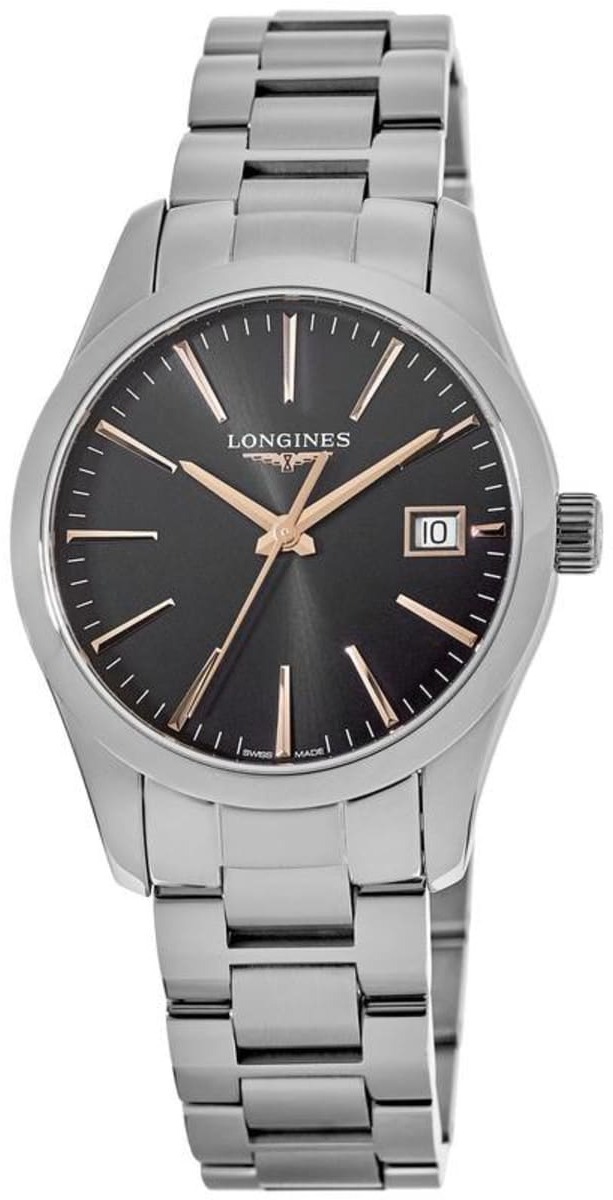 Longines Damklocka L2.386.4.52.6 Conquest Ladies Svart/Stål Ø34 mm - Longines