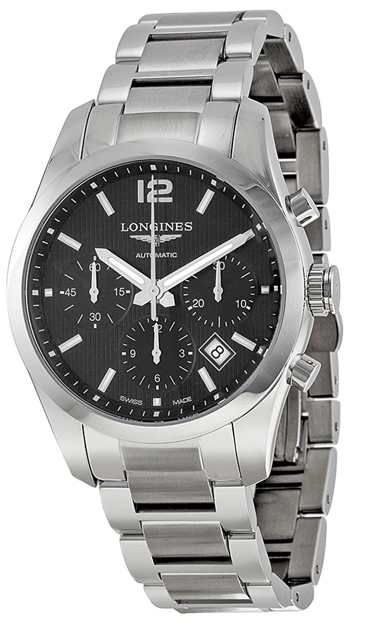 Longines Herrklocka L2.786.4.56.6 Conquest Svart/Stål Ø41 mm - Longines