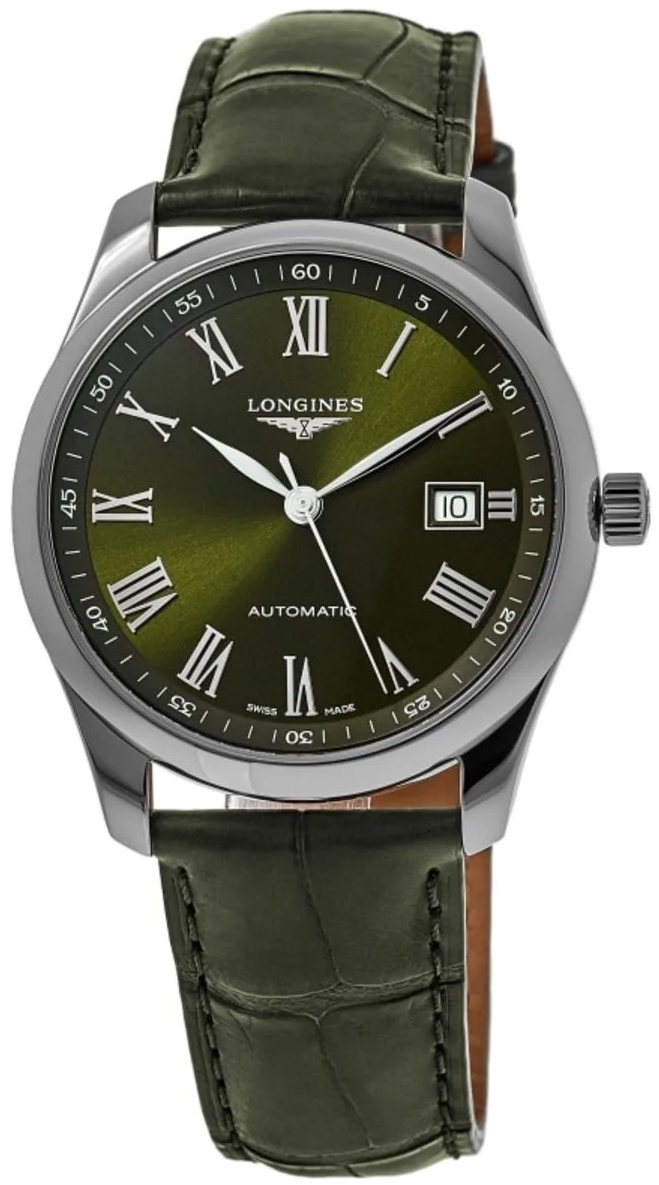 Longines Herrklocka L2.793.4.09.2 Master Grön/Läder Ø40 mm - Longines