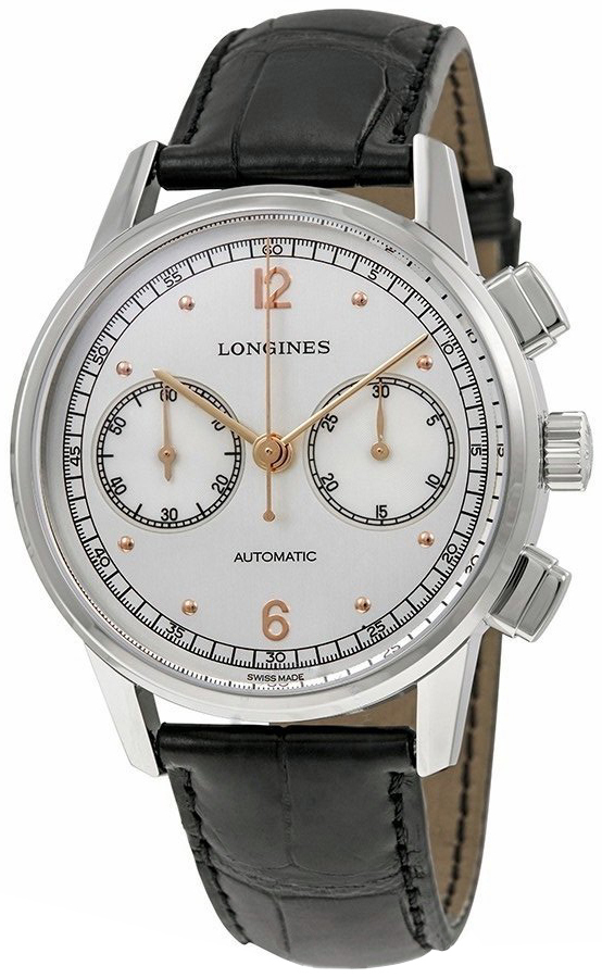Longines Herrklocka L2.814.4.76.0 Heritage Silverfärgad/Läder Ø41 - Longines