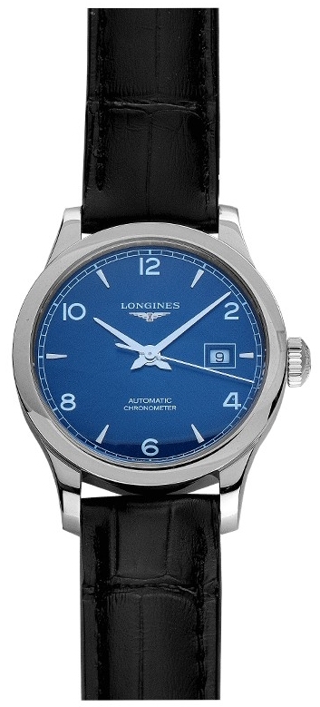 Longines Herrklocka L2.821.4.96.2 Record Blå/Läder Ø40 mm - Longines