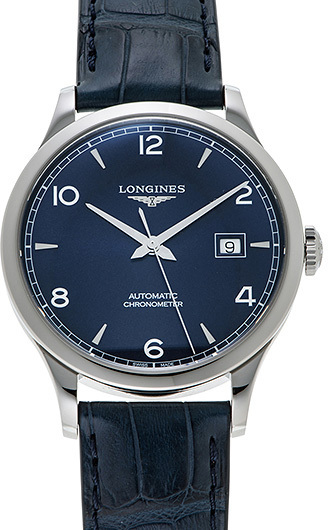 Longines Herrklocka L2.821.4.96.4 Record Blå/Läder Ø40 mm - Longines