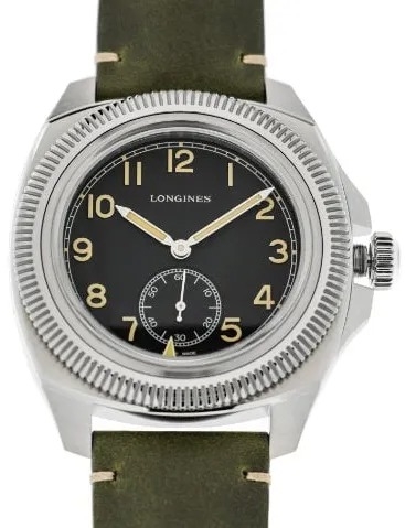 Longines Herrklocka L2.838.4.53.2 Pilot Majetek Svart/Läder Ø43 mm - Longines